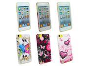 Kit Me Out USA Plastic Clip on Case Pack for Apple iPod Touch 5 5th Generation Coloured Butterfly Pink Garden Purple Hearts