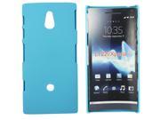 Kit Me Out USA Hard Clip on Case for Sony Xperia P Light Blue Smooth Touch Textured
