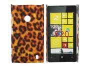 Kit Me Out USA Hard Clip on Case Screen Protector with MicroFibre Cleaning Cloth for Nokia Lumia 520 Brown Leopard