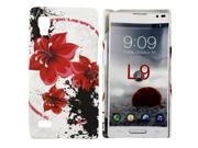 Kit Me Out USA Hard Clip on Case for LG Optimus L9 P760 Oriental Flowers