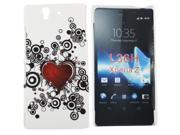 Kit Me Out USA Hard Clip on Case for Sony Xperia Z Tattoo Heart