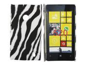 Kit Me Out USA Hard Clip on Case for Nokia Lumia 520 Black White Vertical Zebra