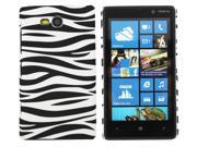 Kit Me Out USA Hard Clip on Case for Nokia Lumia 820 Black White Zebra