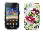 Kit Me Out USA Hard Clip on Case Screen Protector with MicroFibre Cleaning Cloth for Samsung Galaxy Mini 2 S6500 Vintage Flowers
