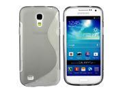 Kit Me Out USA TPU Gel Case for Samsung Galaxy S4 Mini i9190 NOT FOR S4 Smoke Black S Line Wave