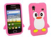 Kit Me Out USA Silicon Skin for Samsung Galaxy Ace S5830 Pink White Penguin