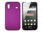 Kit Me Out USA Hard Clip on Case for Samsung Galaxy Ace S5830 Metallic Purple Smooth Touch Textured