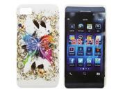 Kit Me Out USA Hard Clip on Case for BlackBerry Z10 Multicoloured Coloured Butterfly