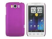 Kit Me Out USA Hard Clip on Case Screen Protector with MicroFibre Cleaning Cloth for HTC Sensation Sensation XL Metallic Purple Smooth Touch Textured