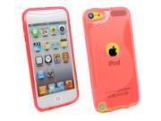 Kit Me Out USA TPU Gel Case Screen Protector with MicroFibre Cleaning Cloth for Apple iPod Touch 5 5th Generation Hot Pink Wave Pattern