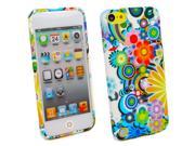 Kit Me Out USA TPU Gel Case for Apple iPod Touch 5 5th Generation Multicoloured Circles With Flowers