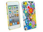 Kit Me Out USA Plastic Clip on Case for Apple iPod Touch 5 5th Generation Multicoloured Circles With Flowers