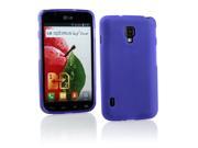 Kit Me Out USA TPU Gel Case for LG Optimus L7 2 Dual P715 Purple Frosted Pattern