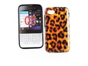 Kit Me Out USA IMD TPU Gel Case Screen Protector with MicroFibre Cleaning Cloth for BlackBerry Q5 Black Brown Leopard
