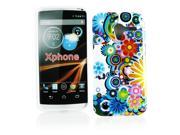 Kit Me Out USA IMD TPU Gel Case for Motorola Moto X 2013 Multicoloured Circles With Flowers