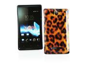 Kit Me Out USA IMD TPU Gel Case for Sony Xperia E Black Brown Leopard