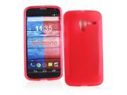 Kit Me Out USA TPU Gel Case for Motorola Moto X 2013 Red Frosted Pattern