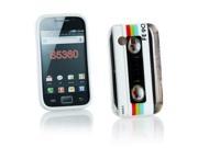 Kit Me Out USA IMD TPU Gel Case for Samsung Galaxy Y S5360 Multicoloured Vintage Retro Cassette