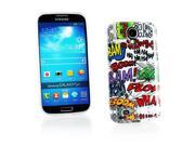 Kit Me Out US IMD TPU Gel Case for Samsung Galaxy S4 i9500 Multicoloured White Comic Captions