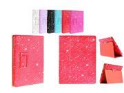 Kit Me Out USA PU Leather Book Case for Asus Google Nexus 7 7 Inch 7.0 Tablet Red Sparking Glitter Diamond Diamante Gem Design