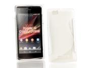 Kit Me Out USA TPU Gel Case for Sony Xperia M Clear S Line Wave Pattern