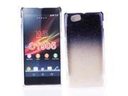 Kit Me Out USA Hard Clip on Case for Sony Xperia M Black Clear Transparent Raindrops Water Effect