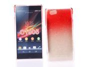 Kit Me Out USA Hard Clip on Case for Sony Xperia M Red Clear Transparent Raindrops Water Effect