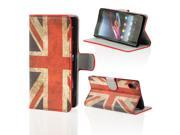 Kit Me Out US PU Leather Printed Side Flip Screen Protector with MicroFibre Cleaning Cloth for Sony Xperia Z2 Red White Blue UK Flag Union Jack