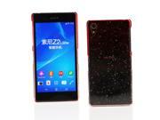Kit Me Out USA Hard Clip on Case for Sony Xperia Z2 Red Clear Transparent Raindrops Water Effect