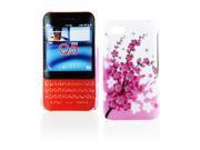 Kit Me Out USA Hard Clip on Case for BlackBerry Q5 White Pink Blossom