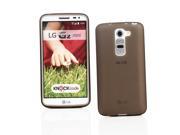 Kit Me Out USA TPU Gel Case for LG G2 MINI Smoke Black Frosted Pattern