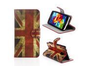 Kit Me Out USA PU Leather Printed Side Flip Screen Protector with Microfiber Cleaning Cloth for Samsung Galaxy S5 MINI Red White Blue UK Flag Union Jack