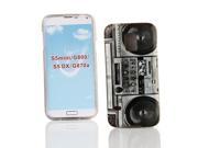 Kit Me Out US IMD TPU Gel Case for Samsung Galaxy S5 MINI Multicolored Vintage Retro Stereo