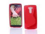 Kit Me Out USA TPU Gel Case for LG G3 MINI Red S Line Wave