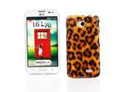 Kit Me Out USA IMD TPU Gel Case for LG L70 Black Brown Leopard