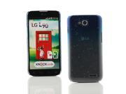 Kit Me Out USA Hard Clip on Case for LG L90 Blue Clear Transparent Raindrops Water Effect