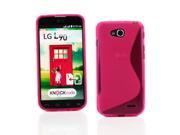 Kit Me Out USA TPU Gel Case for LG L90 Pink S Line Wave