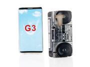 Kit Me Out USA IMD TPU Gel Case for LG G3 Multicolored Vintage Retro Stereo