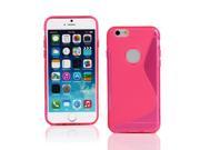 Kit Me Out USA TPU Gel Case for Apple iPhone 6 4.7 Inch Pink S Line Wave