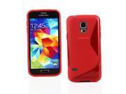 Kit Me Out USA TPU Gel Case for Samsung Galaxy S5 MINI Red S Line Wave