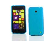 Kit Me Out USA TPU Gel Case for Nokia Lumia 630 Blue Frosted Pattern