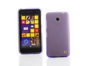 Kit Me Out USA TPU Gel Case for Nokia Lumia 630 Purple Frosted Pattern