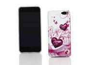 Kit Me Out USA IMD TPU Gel Case for Amazon Fire Phone 2014 Purple Hearts