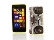 Kit Me Out USA IMD TPU Gel Case for Nokia Lumia 630 Multicolored Vintage Retro Stereo