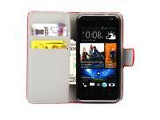 Kit Me Out USA PU Leather Printed Side Flip for HTC Desire 300 Red White Blue UK Flag Union Jack