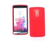Kit Me Out USA TPU Gel Case for LG G3 MINI Red Frosted Pattern