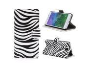 Kit Me Out US PU Leather Printed Side Flip Screen Protector with MicroFibre Cleaning Cloth for Samsung Galaxy Alpha G850F Black White Zebra