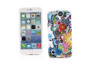 Kit Me Out US IMD TPU Gel Case for Apple iPhone 6 Plus 5.5 Inch Multicoloured Circles With Flowers