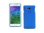 Kit Me Out USA TPU Gel Case for Samsung Galaxy Alpha G850F Blue Frosted Pattern