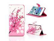 Kit Me Out USA PU Leather Printed Side Flip for Apple iPhone 6 Plus 5.5 Inch White Pink Blossom